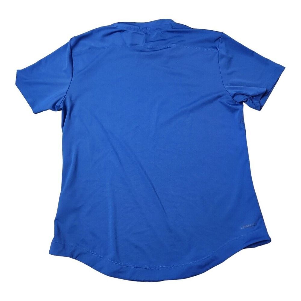 NWOT Kansas Jayhawks Tee Woman Medium Adidas College Performance Training Blue - Picture 2 of 10